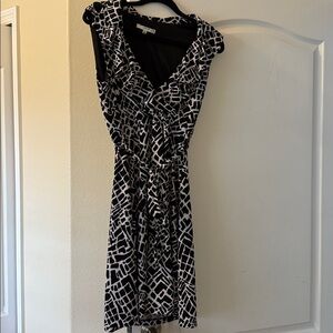 Studio One Monochrome Animal Print Dress